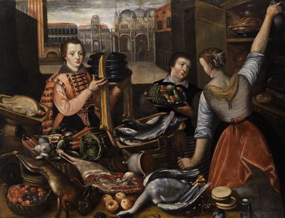 Kitchen Scene in Venice by Unbekannt Unbekannt